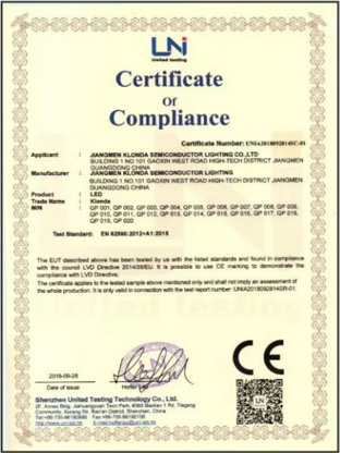 Certificate of Compliance